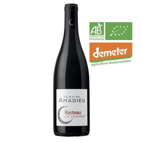 Bouteille de 75 cl de Rasteau La Copado 2022 du Domaine des Amadieu. Ce vin est bio.