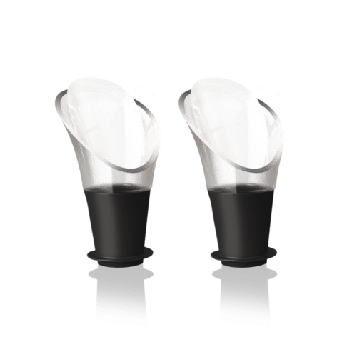Vacu Vin Verseur anti-gouttes noir 2 pièces